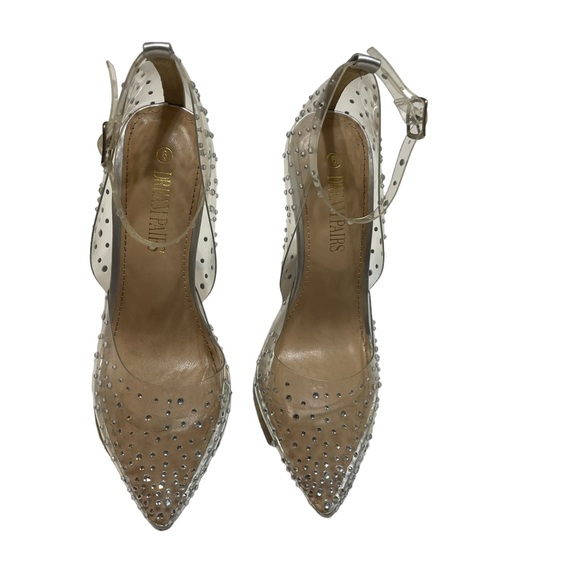 Cinderella Clear PVC Stiletto Heels - Size 6 - Picture 2 of 5